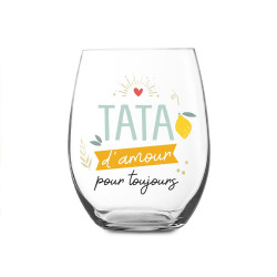 Verre Rond Personnalisé Tata D Amour