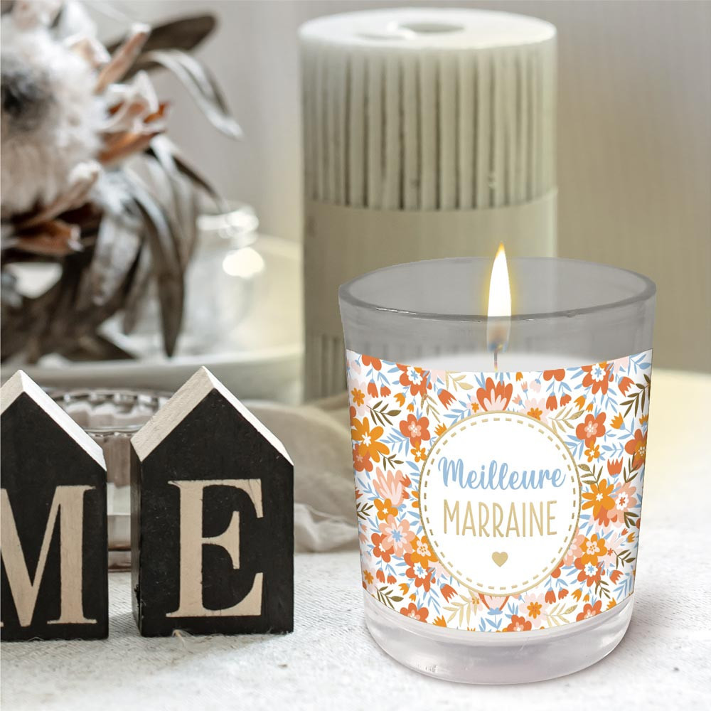 Bougie Verre Personnalisée Meilleure Marraine