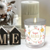 Bougie en verre Personnalisée Super Nounou – Motif Fleurie, Cadeau Parfait pour Nounou