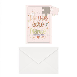 Puzzle Annonce de Grossesse Personnalisé - "Tu Vas Être Mamie" | Idée-Cadeau Émotion Pastel pour Future Mamie