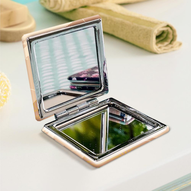 Miroir De Poche Personnalisée Mamie En Or