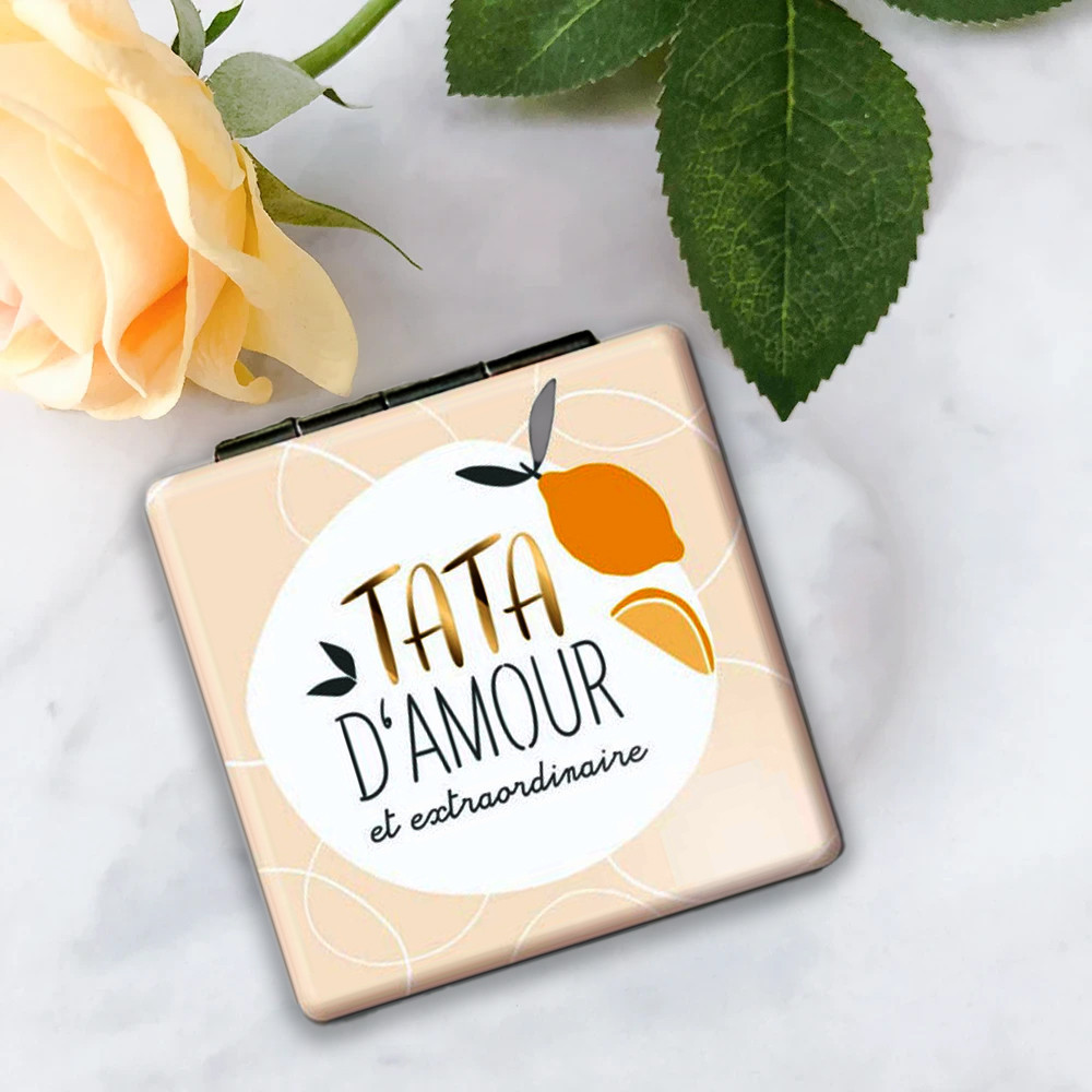 Miroir De Poche Personnalisée Tata D'Amour