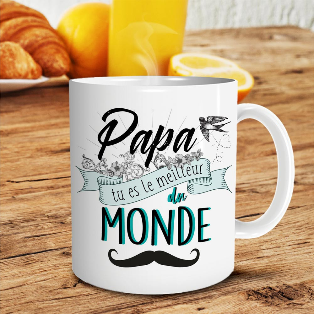 Mug personnalisé "Tu es le meilleur papa du monde"