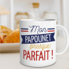 Mug personnalisé Mon Papounet presque parfait !