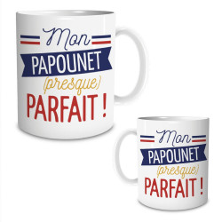 Mug personnalisé Mon Papounet presque parfait !