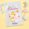 Sac range doudou personnalisable - Girafe
