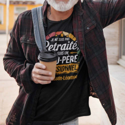 T-shirt Papy Personnalisé – "Je Ne Suis Pas Retraité …" avec Prénoms