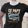 T-shirt Papy Personnalisé - 'Ce Papy Génial Appartient à...' avec Prénoms des Petits-Enfants