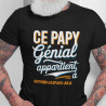T-shirt Papy Personnalisé - 'Ce Papy Génial Appartient à...' avec Prénoms des Petits-Enfants