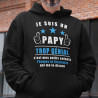 Sweat à capuche personnalisé Je suis un papy trop génial