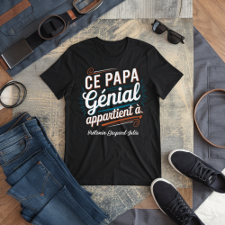T-shirt papa génial personnalisé