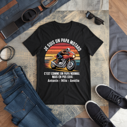 T-shirt personnalisé Papa motard