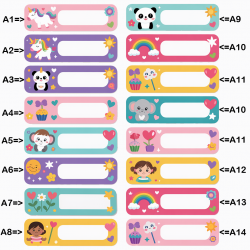 Étiquettes thermocollantes personnalisées vêtements enfants – 126 pièces – Crèche, école, maternelle